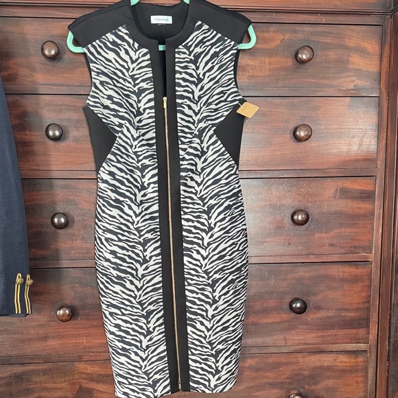 Calvin Klein Zebra Pattern Dress - Picture 2 of 7